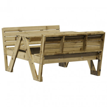 Masă de picnic pentru copii, 88x122x58 cm lemn impregnat de pin - Img 2