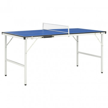 Masă de ping pong cu fileu, albastru, 152 x 76 x 66 cm - Img 1