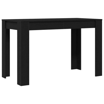 Masa de sufragerie din stejar negru 120x60x76 cm lemn prelucrat - Img 2