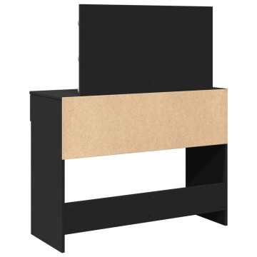 Masă de toaletă cu LED, negru, 100x40x120 cm - Img 6