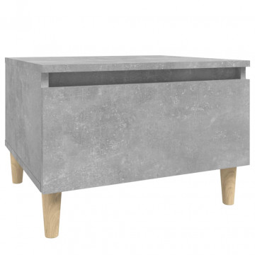 Masă laterală, gri beton, 50x46x35 cm, lemn compozit - Img 2