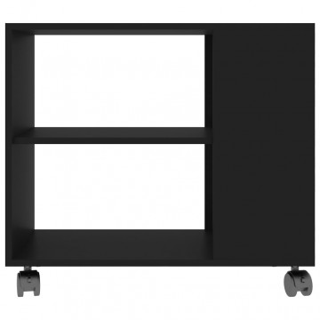 Masă laterală, negru, 70x35x55 cm, lemn compozit - Img 4