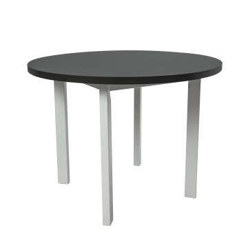 Masa living poli2 bg, alb/grafit, 100 x 100 x 76 cm, lemn masiv de pal/fag - Img 3