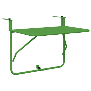 Masă Pliabilă Verde pentru Balcon 60x40 cm Oțel - Img 2
