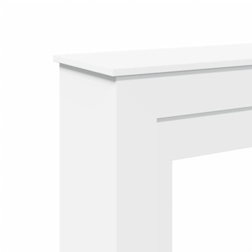 Mască de șemineu, alb, 90x30x90 cm, lemn prelucrat - Img 6