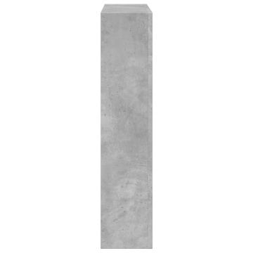 Mască de șemineu, gri beton, 81x18x82 cm, lemn prelucrat - Img 8