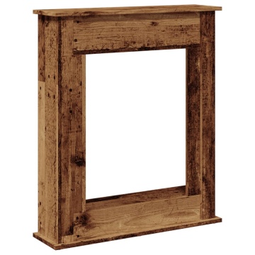 Mască de șemineu, lemn vechi, 75x20x87,5 cm, lemn prelucrat - Img 2