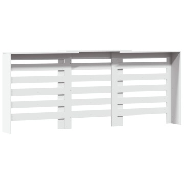 Mască pentru calorifer, alb, 205x21,5x83,5 cm, lemn prelucrat - Img 8