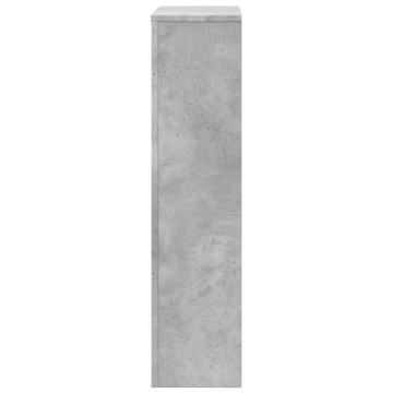 Mască pentru calorifer, gri beton, 104x20x82 cm, lemn prelucrat - Img 4