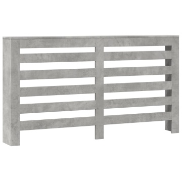 Mască pentru calorifer, gri beton, 149x20x82 cm, lemn prelucrat - Img 2