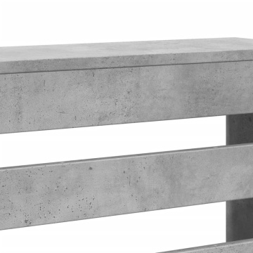 Mască pentru calorifer, gri beton, 78x20x82 cm, lemn prelucrat - Img 5