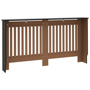 Mască pentru calorifer, negru, 152 x 19 x 81,5 cm, MDF - Img 5