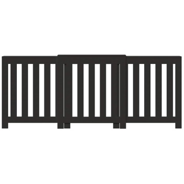 Mască pentru calorifer, negru, 205x21,5x83,5 cm, lemn prelucrat - Img 3