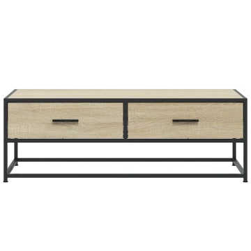 Măsuță cafea stejar sonoma 100x50x35 cm lemn prelucrat și metal - Img 8