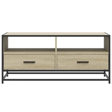 Măsuță cafea stejar sonoma 100x50x45 cm lemn prelucrat și metal - Img 8
