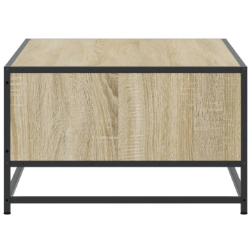 Măsuță cafea stejar sonoma 100x57x35 cm lemn prelucrat și metal - Img 5