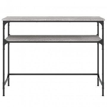 Măsuță consolă, gri sonoma, 100x35,5x75 cm, lemn prelucrat - Img 4