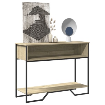 Măsuță consolă, stejar sonoma, 100x35x74,5 cm, lemn prelucrat - Img 1