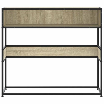 Măsuță consolă, stejar sonoma, 90x35x80 cm, lemn prelucrat - Img 4