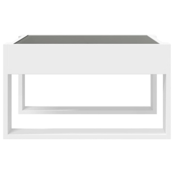 Măsuță de cafea cu LED infinity, alb, 50x53x30 cm - Img 5