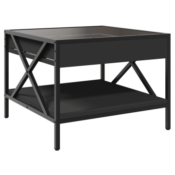 Măsuță de cafea cu LED infinity, negru, 50x50x38 cm - Img 7