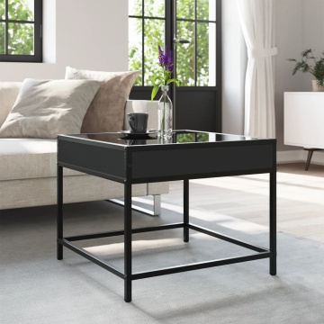 Măsuță de cafea cu LED infinity, negru, 50x50x41 cm - Img 4