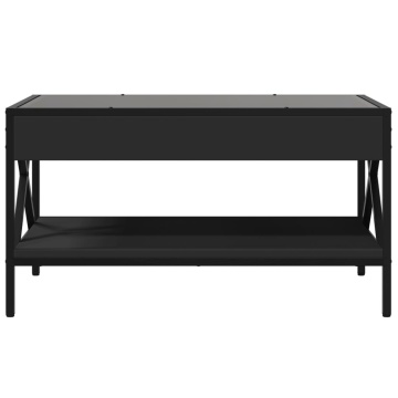 Măsuță de cafea cu LED infinity, negru, 70x50x38 cm - Img 5