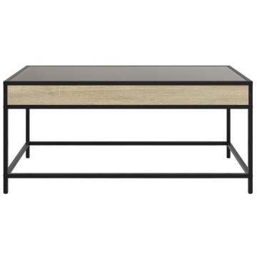 Măsuță de cafea cu LED infinity, stejar sonoma, 90x50x41 cm - Img 5