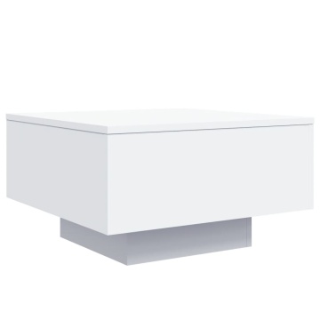 Măsuță de cafea cu lumini LED, alb, 55x55x31 cm - Img 3
