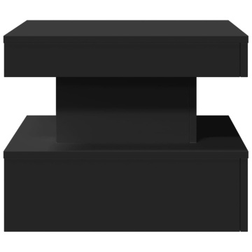Măsuță de cafea cu lumini LED, negru, 50x50x40 cm - Img 6