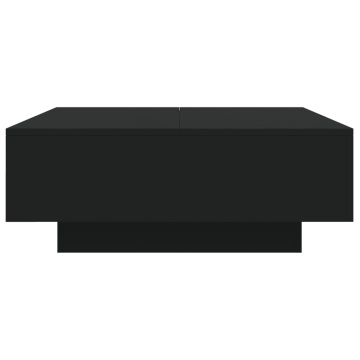 Măsuță de cafea cu lumini LED, negru, 80x80x31 cm - Img 6