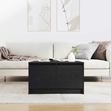 Masuta de cafea cu sertare Stejar negru 70,5x70x40 cm - Img 3