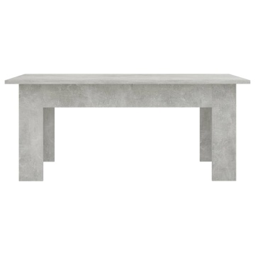 Măsuță de cafea, gri beton, 100x60x42 cm, lemn prelucrat - Img 4