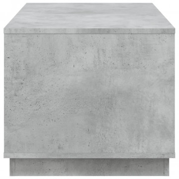 Măsuță de cafea, gri beton, 102x50x44 cm, lemn prelucrat - Img 7