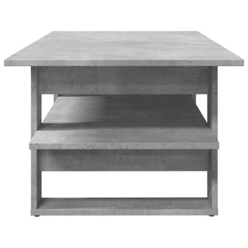 Măsuță de cafea, gri beton, 102x55x42 cm, lemn prelucrat - Img 4