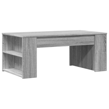 Măsuță de cafea, gri sonoma, 102x55x42 cm, lemn prelucrat - Img 2