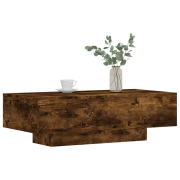Măsuță de cafea, stejar afumat, 100x49,5x31 cm, lemn prelucrat - Img 3