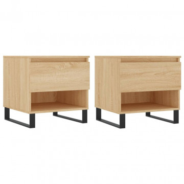 Mese de cafea 2 buc. stejar sonoma 50x46x50 cm lemn compozit - Img 2