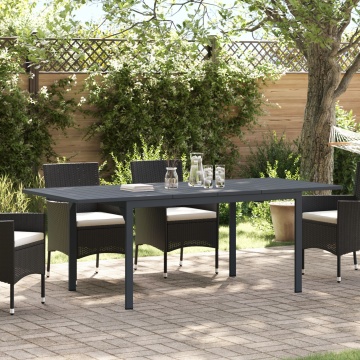 Mese Extensibile 2 pcs Gri Închis 210x90x73 cm Oțel, Masă de Grădină Extensibilă Gri Închis (140-210)x90x73 cm Oțel - Img 1