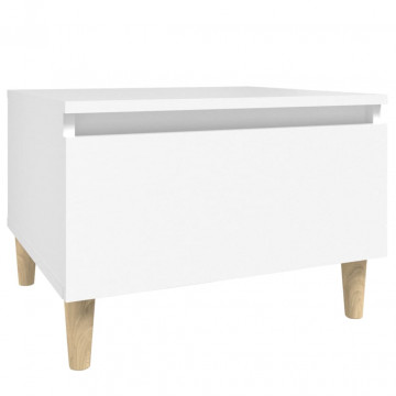 Mese laterale, 2 buc., alb, 50x46x35 cm, lemn compozit - Img 6
