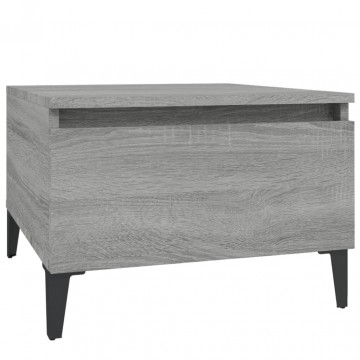 Mese laterale 2 buc. gri sonoma 50x46x35 cm lemn compozit - Img 5