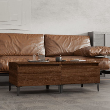 Mese laterale 2 buc. stejar maro 50x46x35 cm lemn compozit - Img 1