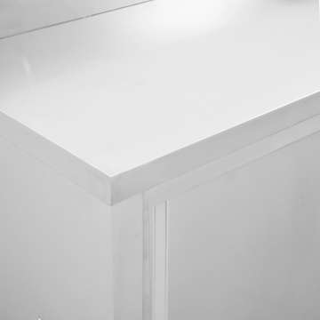 Mese lucru uși glisante 2 buc 240x50x(95-97) cm oțel inoxidabil - Img 6