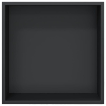 Nișă de duș, negru mat, 32x32x9 cm, oțel inoxidabil - Img 4