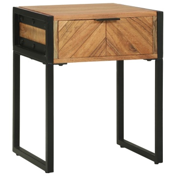Noptieră 40x35x50 cm Lemn masiv de acacia - Img 1