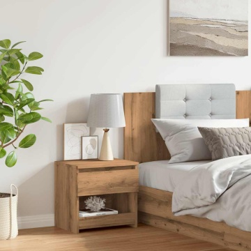 Noptiera Artisan Stejar 40x30x39 cm Lemn prelucrat - Img 3