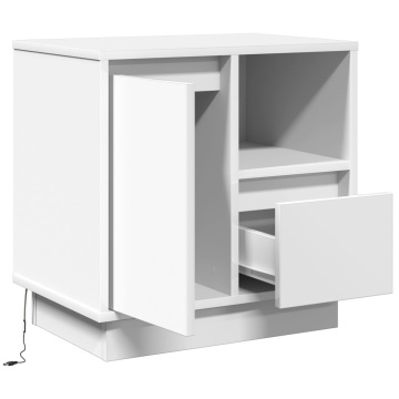 Noptieră cu LED Alb 50x34,5x50 cm - Img 2
