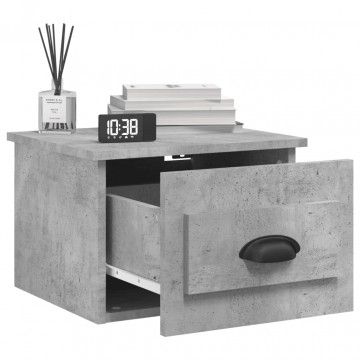 Noptieră de perete, gri beton, 41,5x36x28 cm - Img 4