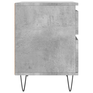 Noptieră, gri beton, 40x35x50 cm, lemn compozit - Img 6