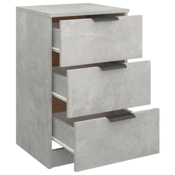 Noptieră, gri beton, 40x36x65 cm - Img 7